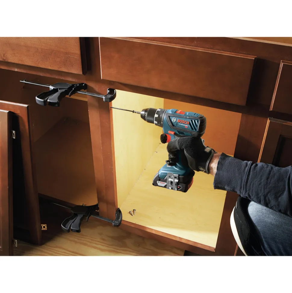 Factory Reconditioned Bosch 18V Lithium-Ion Cordless 4-Tool Combo Kit (2 Ah)