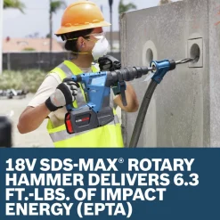 Factory Reconditioned Bosch 18V Brushless SDS-max Cordless Demolition Hammer Kit (12 Ah)