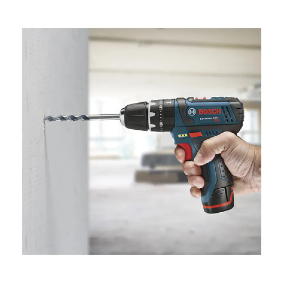 Factory Reconditioned Bosch 12V MAX Lithium-Ion Ultra Compact 3/8 in. Cordless Hammer Drill Kit (2 Ah)