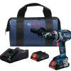 Factory Reconditioned Bosch 18V Brushless EC Connected Ready, Brute Tough Lithium-Ion 1/2 in. Cordless Drill Driver Kit with 2 Compact Batteries (4.0 Ah)