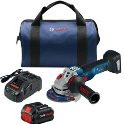 Factory Reconditioned Bosch 18V Brushless 4-1/2 in. - 5 in. Cordless Angle Grinder Kit with (1) CORE18V 8 Ah High Power Battery