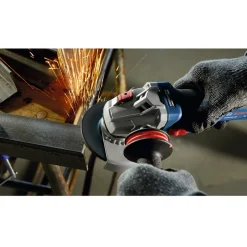 Factory Reconditioned Bosch 18V Brushless 4-1/2 in. - 5 in. Cordless Angle Grinder Kit with (1) CORE18V 8 Ah High Power Battery