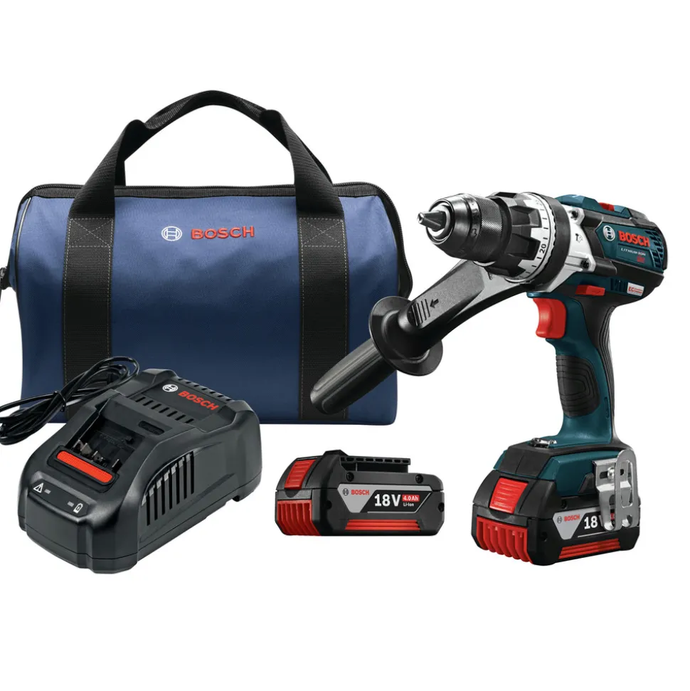 Factory Reconditioned Bosch 18V EC Li-Ion Brushless Brute Tough 1/2 in. Cordless Hammer Drill Driver Kit (4 Ah)