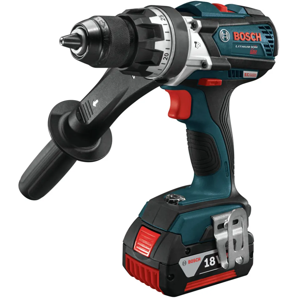 Factory Reconditioned Bosch 18V EC Li-Ion Brushless Brute Tough 1/2 in. Cordless Hammer Drill Driver Kit (4 Ah)