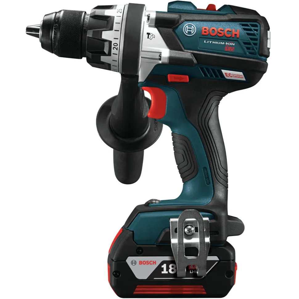 Factory Reconditioned Bosch 18V EC Li-Ion Brushless Brute Tough 1/2 in. Cordless Hammer Drill Driver Kit (4 Ah)