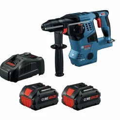 Factory Reconditioned Bosch 18V Brushless Connected-Ready SDS-Plus Bulldog Lithium-Ion 1-1/8 in. Cordless Rotary Hammer Kit with 2 Batteries (8 Ah)