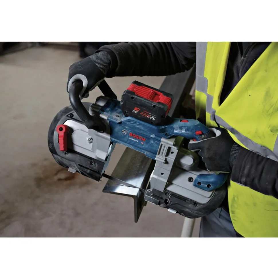 Factory Reconditioned Bosch 18V Brushless Lithium-Ion 5 in. Cordless Band Saw Kit (6 Ah)