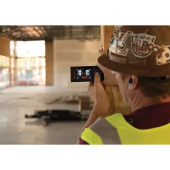 Factory Reconditioned Bosch 400 ft Cordless Bluetooth Laser Measure with Camera Viewfinder and AA Batteries Kit