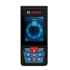 Factory Reconditioned Bosch 400 ft Cordless Bluetooth Laser Measure with Camera Viewfinder and AA Batteries Kit