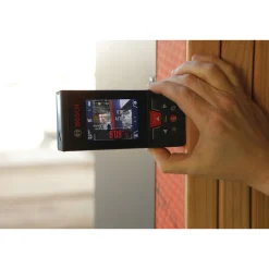 Factory Reconditioned Bosch 400 ft Cordless Bluetooth Laser Measure with Camera Viewfinder and AA Batteries Kit