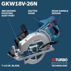 Factory Reconditioned Bosch 18V PROFACTOR Brushless 7-1/4 in. Rear Handle Cordless Circular Saw (Tool Only)