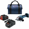 Factory Reconditioned Bosch 18V PROFACTOR Brushless Lithium-Ion 5 - 6 in. Cordless Angle Grinder Kit with Paddle Switch (8 Ah)