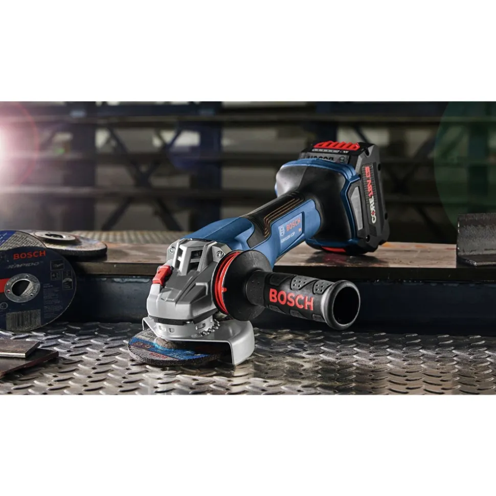 Factory Reconditioned Bosch 18V PROFACTOR Brushless Lithium-Ion 5 - 6 in. Cordless Angle Grinder Kit with Paddle Switch (8 Ah)