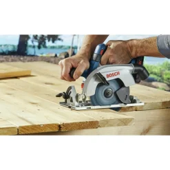 Factory Reconditioned Bosch 18V Brushless Blade-Left Lithium-Ion 6-1/2 in. Cordless Circular Saw Kit (4 Ah)