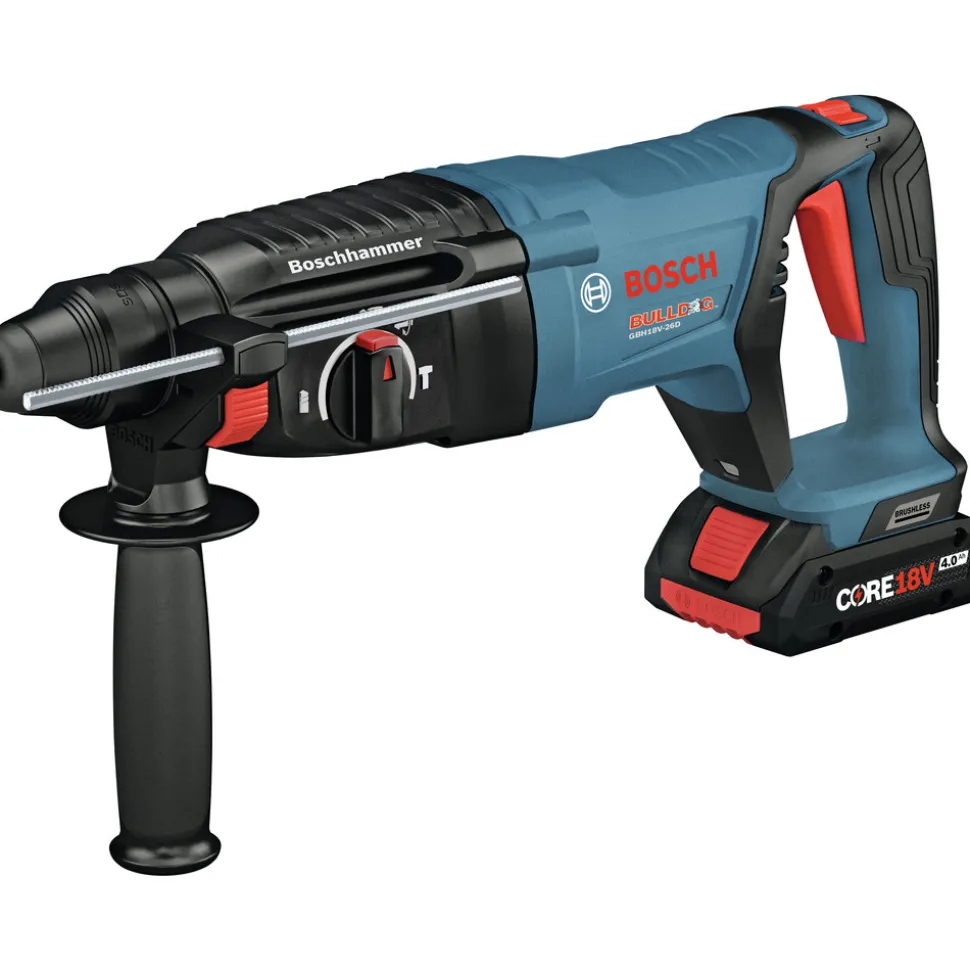 Factory Reconditioned Bosch 18V EC Brushless Lithium-Ion SDS-Plus Bulldog 1 in. Cordless Rotary Hammer Kit (4 Ah)