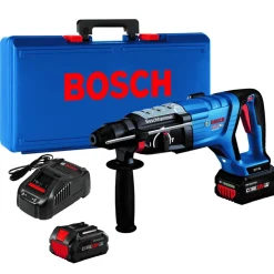 Factory Reconditioned Bosch 18V PROFACTOR Brushless Lithium-Ion 1-1/8 in. Cordless Connected-Ready SDS-plus Bulldog Rotary Hammer Kit with 2 Batteries (8 Ah)