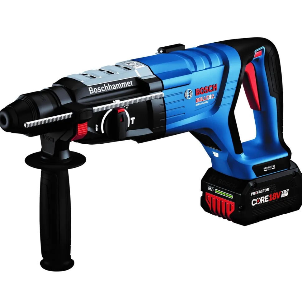 Factory Reconditioned Bosch 18V PROFACTOR Brushless Lithium-Ion 1-1/8 in. Cordless Connected-Ready SDS-plus Bulldog Rotary Hammer Kit with 2 Batteries (8 Ah)
