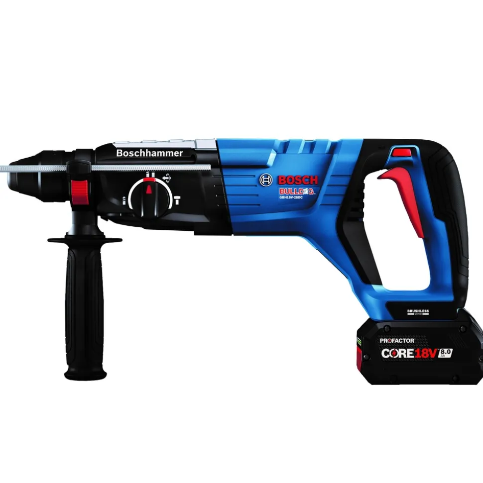 Factory Reconditioned Bosch 18V PROFACTOR Brushless Lithium-Ion 1-1/8 in. Cordless Connected-Ready SDS-plus Bulldog Rotary Hammer Kit with 2 Batteries (8 Ah)