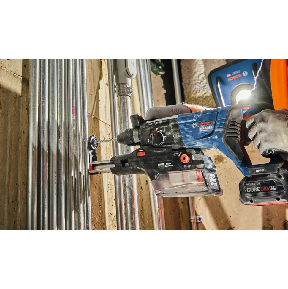 Factory Reconditioned Bosch 18V PROFACTOR Brushless Lithium-Ion 1-1/8 in. Cordless Connected-Ready SDS-plus Bulldog Rotary Hammer Kit with 2 Batteries (8 Ah)