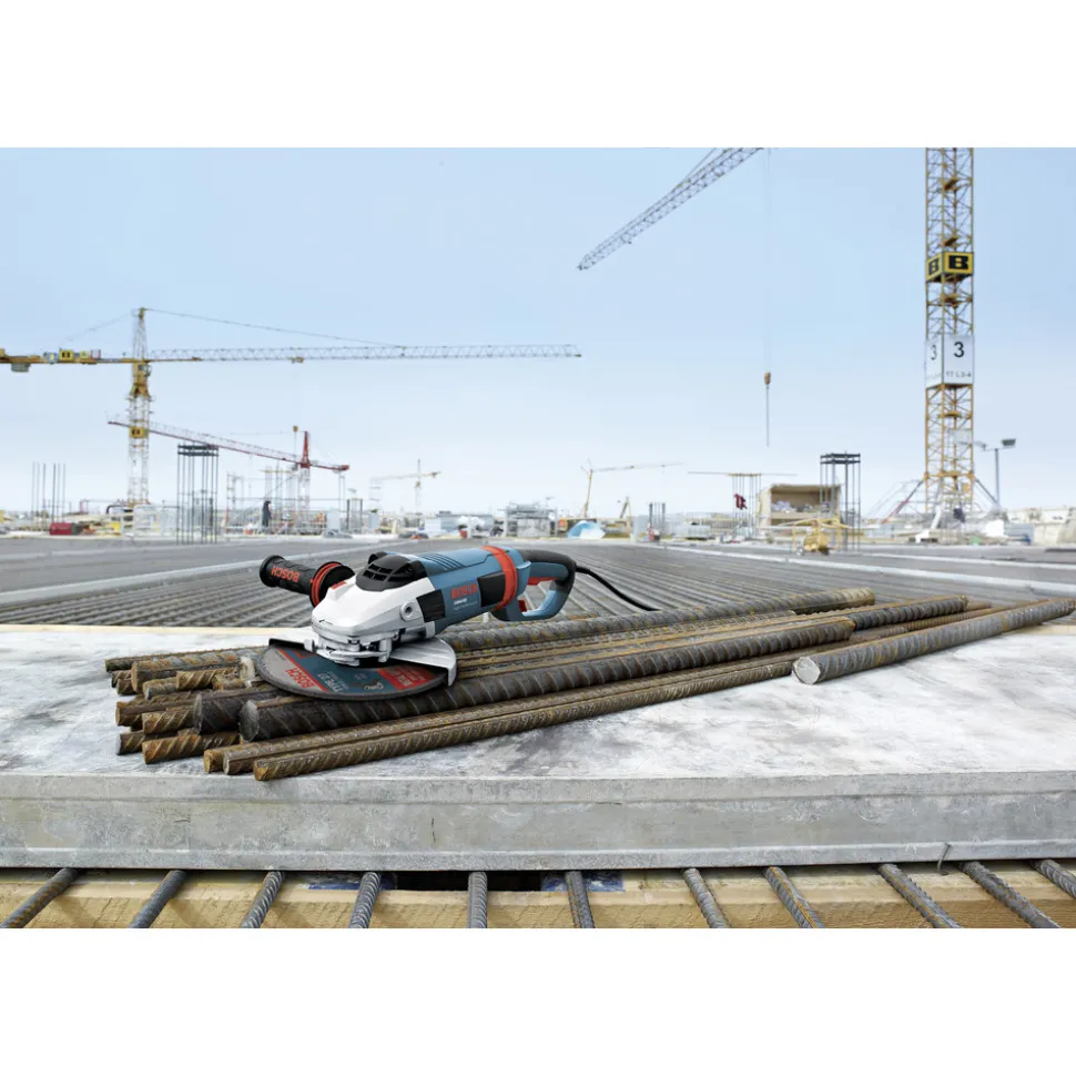 Factory Reconditioned Bosch 15 Amp 9 in. High Performance Corded Large Angle Grinder with No Lock-On Switch