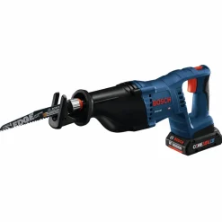 Factory Reconditioned Bosch 18V Lithium-Ion 1-1/8 in. Cordless D-Handle Reciprocating Saw Kit (4 Ah)