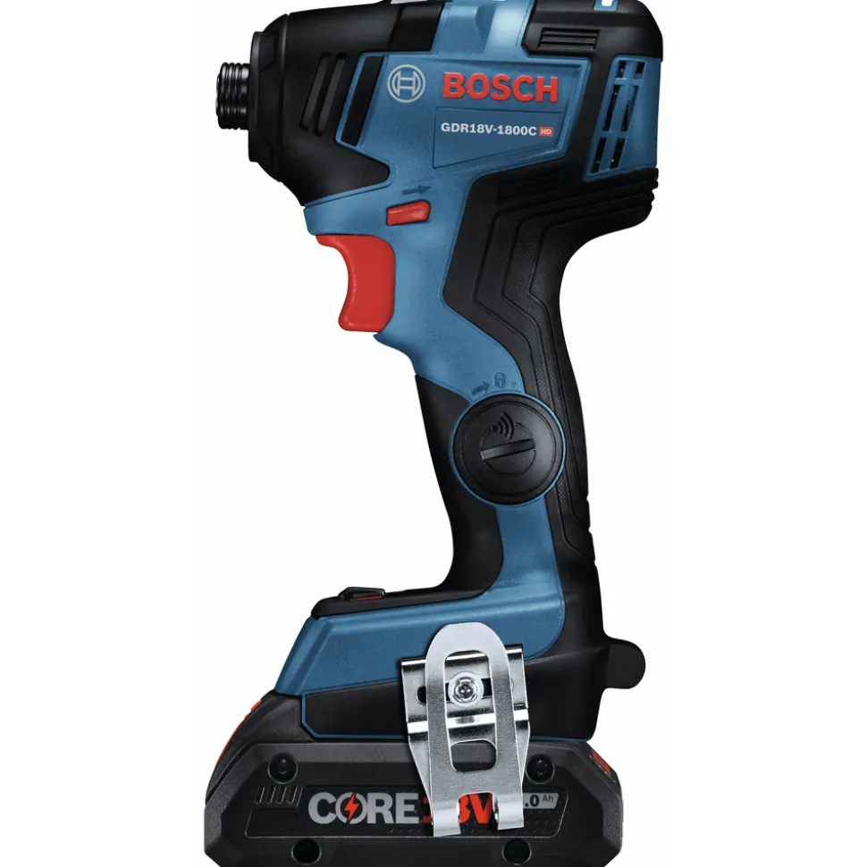 Factory Reconditioned Bosch 18V EC Brushless Lithium-Ion 1/4 In. Cordless Hex Impact Driver Kit with (2) 4 Ah Batteries