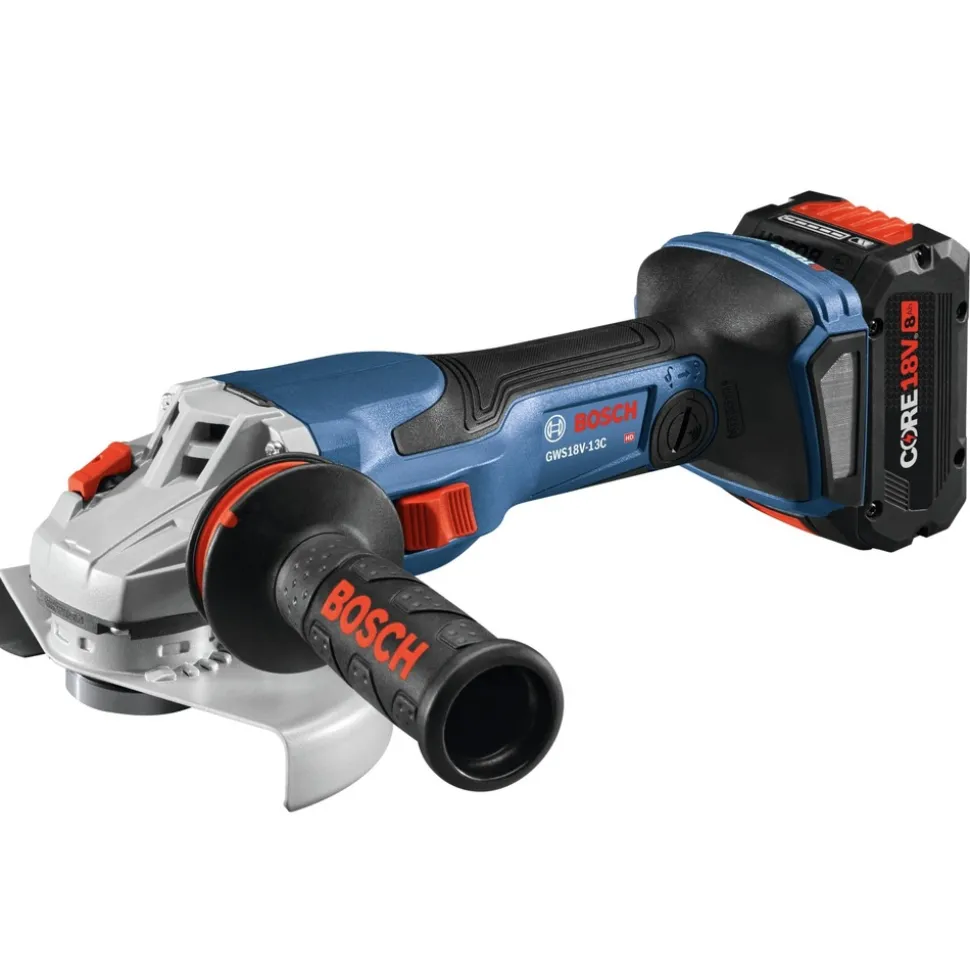 Factory Reconditioned Bosch 18V PROFACTOR Brushless Connected-Ready Lithium-Ion 5 in. - 6 in. Cordless Angle Grinder Kit with Slide Switch (8 Ah)