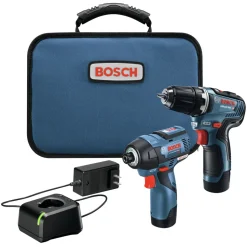 Factory Reconditioned Bosch 12V Max Brushless Lithium-Ion 3/8 in. Cordless Drill Driver/1/4 in. Hex impact Driver Combo Kit with 2 Batteries (2 Ah)