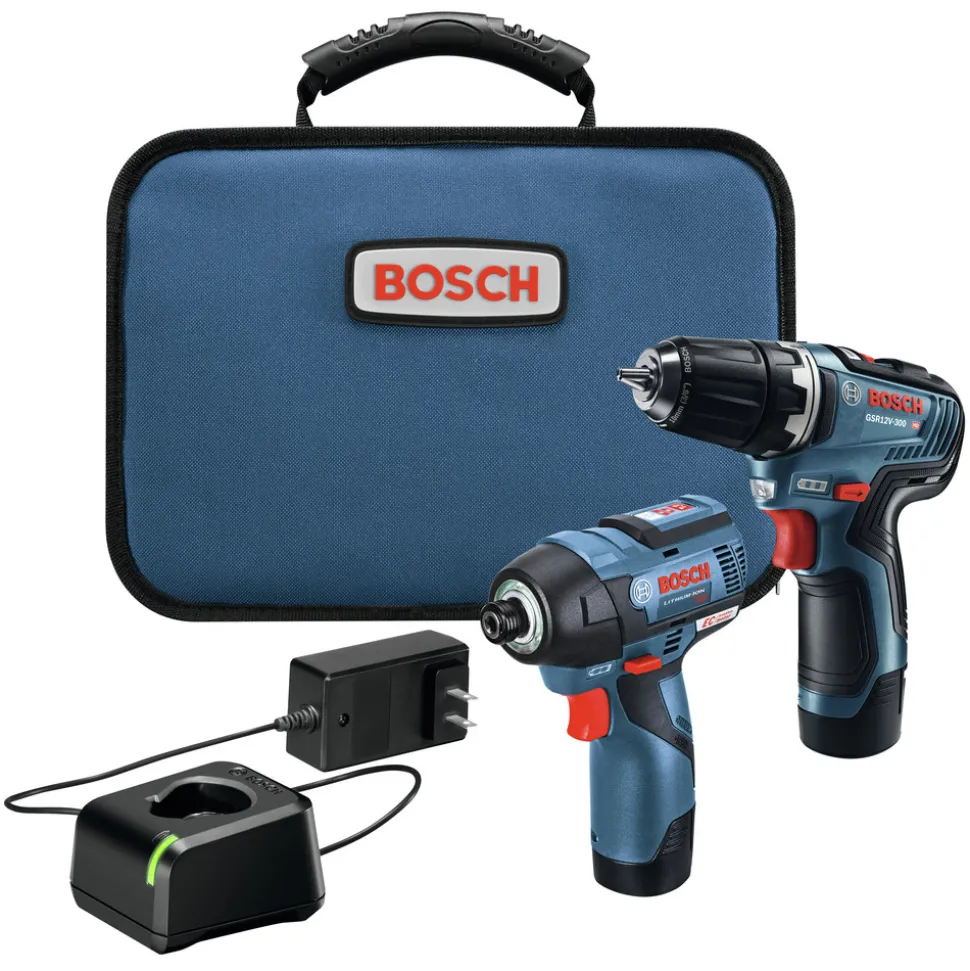 Factory Reconditioned Bosch 12V Max Brushless Lithium-Ion 3/8 in. Cordless Drill Driver/1/4 in. Hex impact Driver Combo Kit with 2 Batteries (2 Ah)
