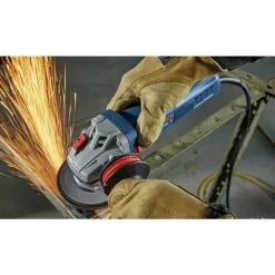 Factory Reconditioned Bosch 120V 10 Amp 4-1/2 in. Corded Ergonomic Angle Grinder with Lock-On Switch