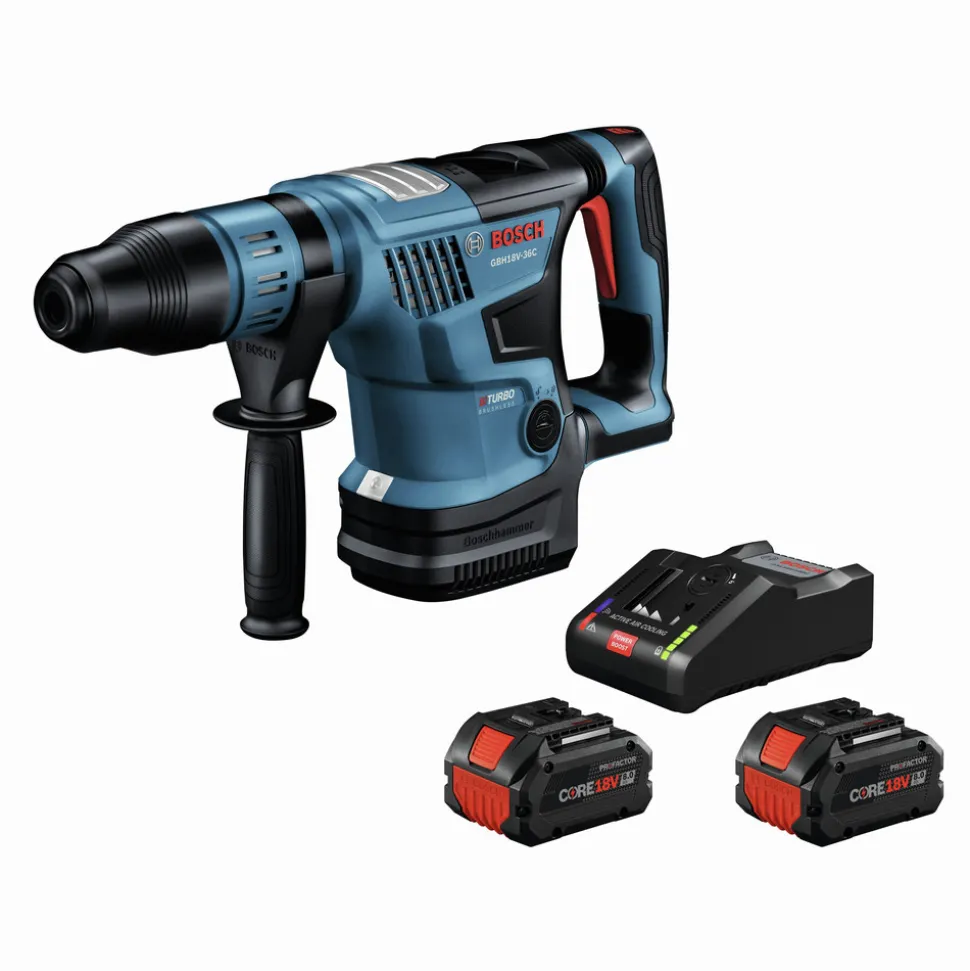 Factory Reconditioned Bosch 18V PROFACTOR Brushless Lithium-Ion 1-9/16 in. Cordless SDS-max Rotary Hammer Kit with BiTurbo Technology (8 Ah)