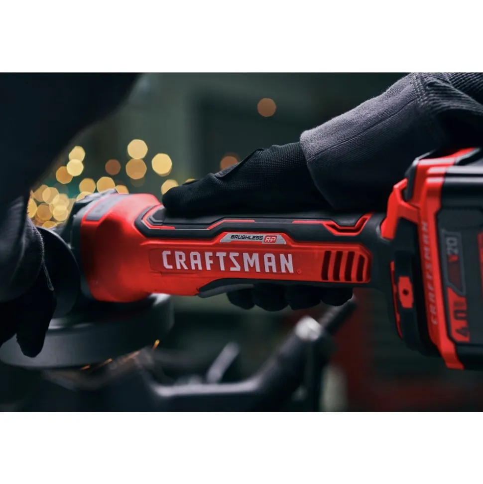 Factory Reconditioned Craftsman V20 BRUSHLESS RP Lithium-Ion 4-1/2 in. Cordless Small Angle Grinder (Tool Only)