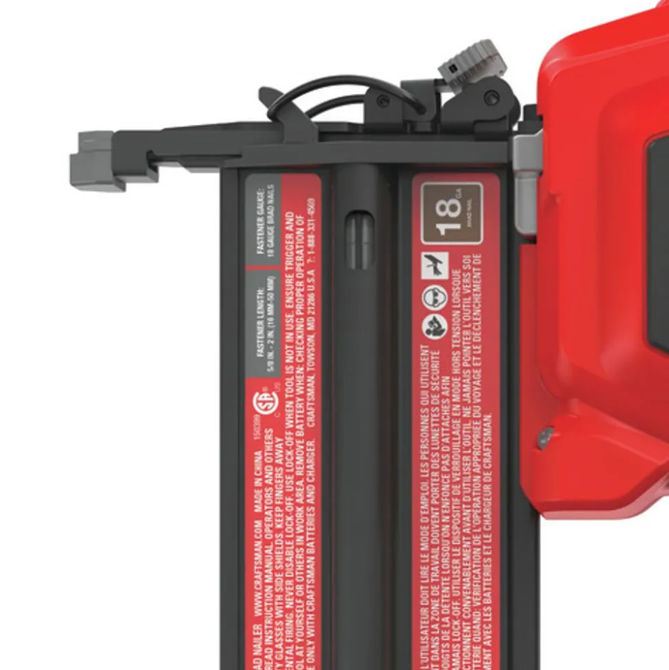 Factory Reconditioned Craftsman 20V Lithium-Ion 18 Gauge Cordless Brad Nailer Kit (1.5 Ah)