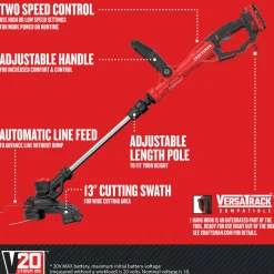 Factory Reconditioned Craftsman 20V WEEDWACKER Automatic Feed Lithium-Ion 13 in. Cordless String Trimmer/Edger Kit (2 Ah)