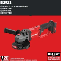 Factory Reconditioned Craftsman V20 Brushed Lithium-Ion 4-1/2 in. Cordless Small Angle Grinder (Tool Only)