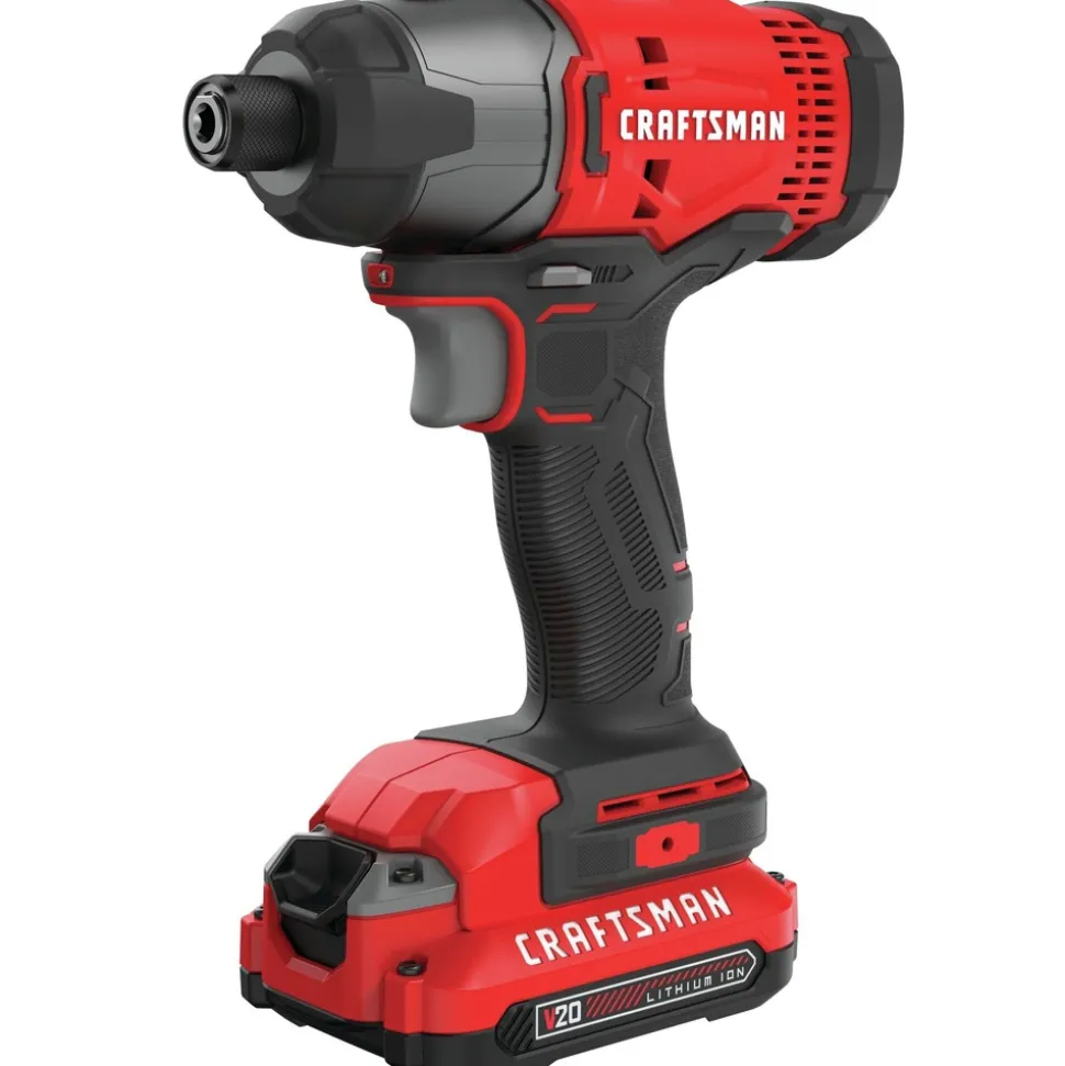 Factory Reconditioned Craftsman V20 Brushed Lithium-Ion 1/4 in. Cordless Impact Driver Kit (1.5 Ah)
