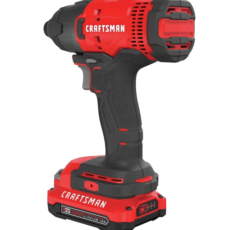 Factory Reconditioned Craftsman V20 Brushed Lithium-Ion 1/4 in. Cordless Impact Driver Kit (1.5 Ah)