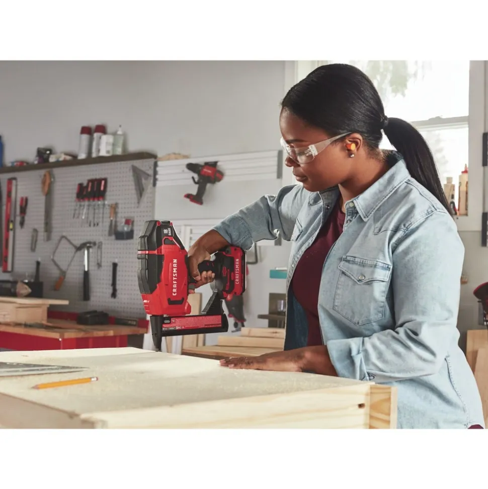 Factory Reconditioned Craftsman V20 Lithium-Ion 18 Gauge Cordless Narrow Crown Stapler (Tool Only)