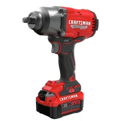 Factory Reconditioned Craftsman V20 Brushless RP Lithium-Ion 1/2 in. Drive Cordless High Torque Impact Wrench Kit with Hog Ring Anvil (4 Ah)