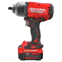 Factory Reconditioned Craftsman V20 Brushless RP Lithium-Ion 1/2 in. Drive Cordless High Torque Impact Wrench Kit with Hog Ring Anvil (4 Ah)