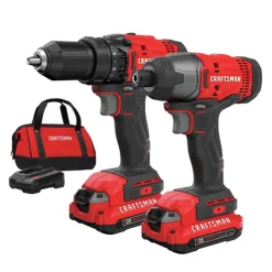 Factory Reconditioned Craftsman 20V Variable Speed Lithium-Ion 1/2 in. Cordless Drill Driver and 1/4 in. Impact Driver Combo Kit (1.3 Ah)