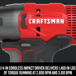 Factory Reconditioned Craftsman 20V Variable Speed Lithium-Ion 1/2 in. Cordless Drill Driver and 1/4 in. Impact Driver Combo Kit (1.3 Ah)