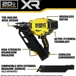 Factory Reconditioned Dewalt 20V MAX XR Lithium-Ion Brushless Paper Collated 30-Degree Cordless Framing Nailer (Tool Only)