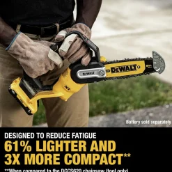 Factory Reconditioned Dewalt 20V MAX Lithium-Ion Brushless 8 in. Cordless Pruning Chainsaw (Tool Only)