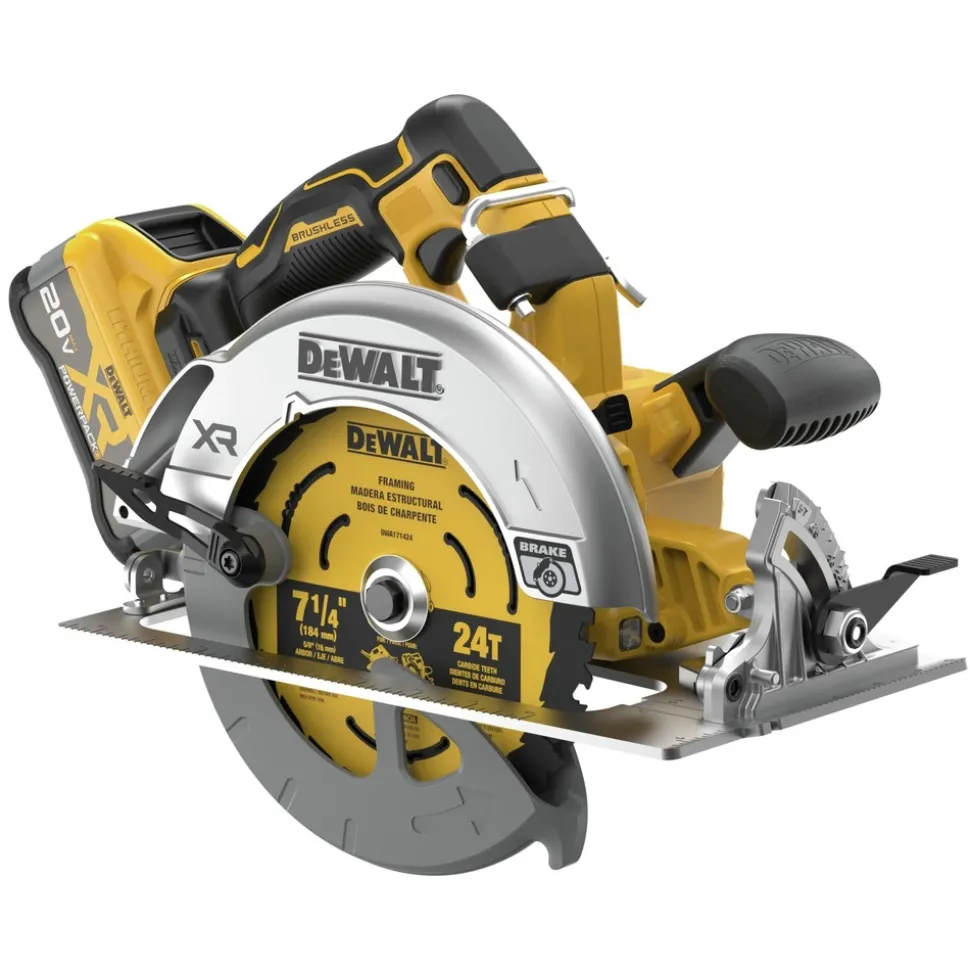 Factory Reconditioned Dewalt 20V MAX XR Lithium-Ion Brushless 7-1/4 in. Cordless Circular Saw Kit with POWERPACK (8 Ah)