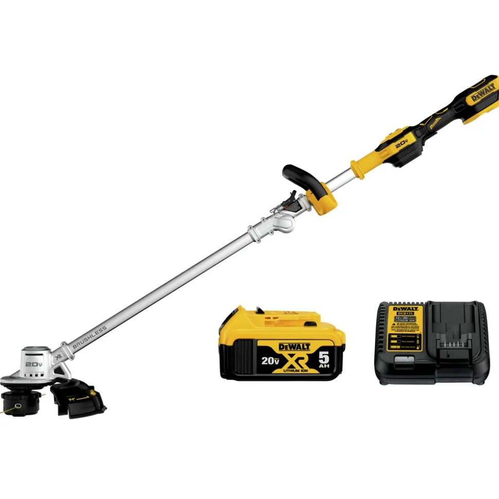 Factory Reconditioned Dewalt 20V MAX Lithium-Ion Cordless 14 in. Folding String Trimmer Kit (5 Ah)