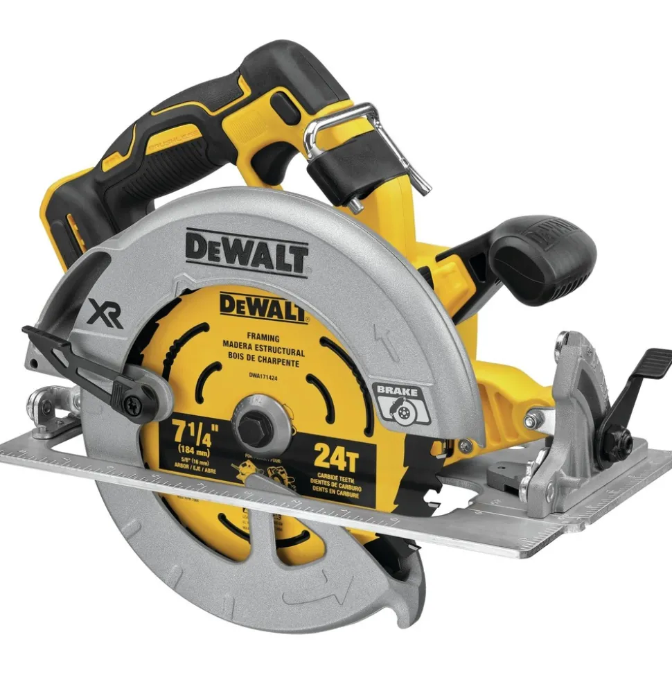 Factory Reconditioned Dewalt 20V MAX XR Brushless Lithium-Ion 7-1/4 in. Cordless Circular Saw with POWER DETECT Tool Technology (Tool Only)