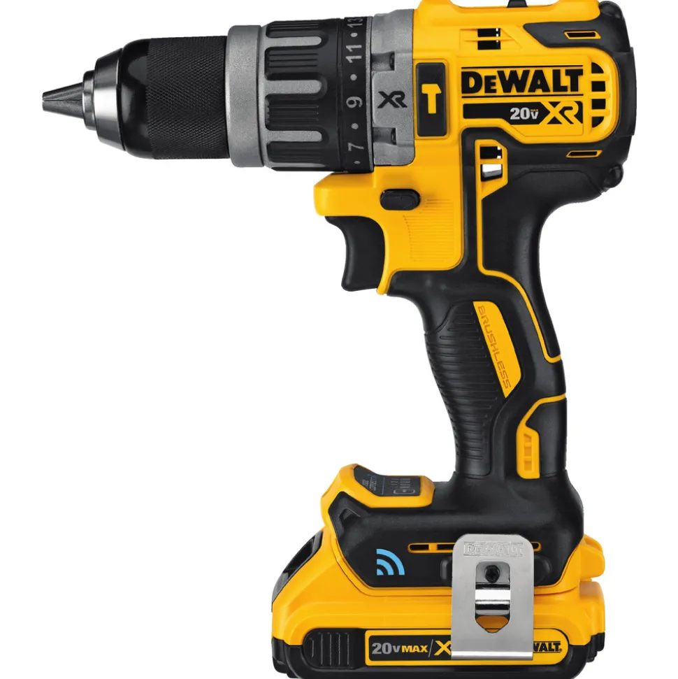 Factory Reconditioned Dewalt 20V MAX XR Lithium-Ion Compact 1/2 in. Cordless Hammer Drill Kit with Tool Connect (2 Ah)