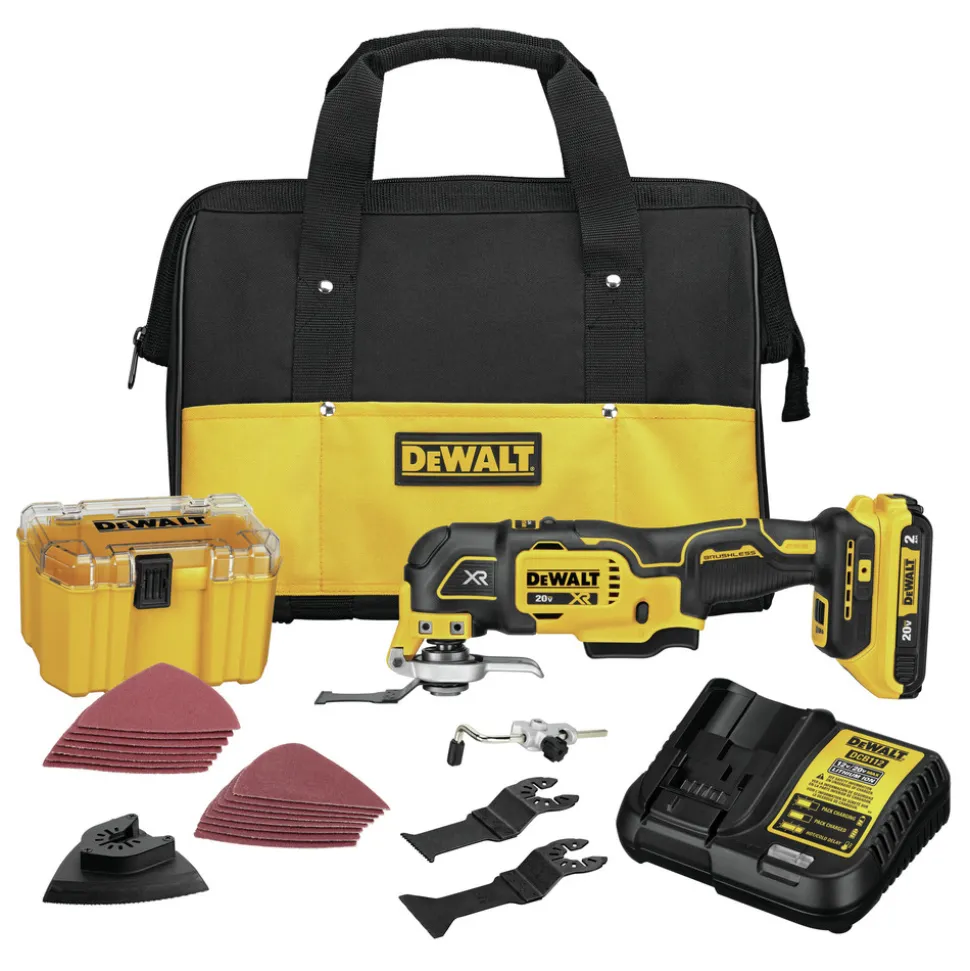 Factory Reconditioned Dewalt 20V MAX XR Brushless Lithium-Ion 3-Speed Cordless Oscillating Multi-Tool Kit (2 Ah)