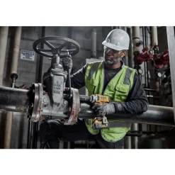 Factory Reconditioned Dewalt 20V MAX XR Brushless Lithium-Ion 1/2 in. Cordless Mid-Range Impact Wrench with Hog Ring Anvil (Tool Only)